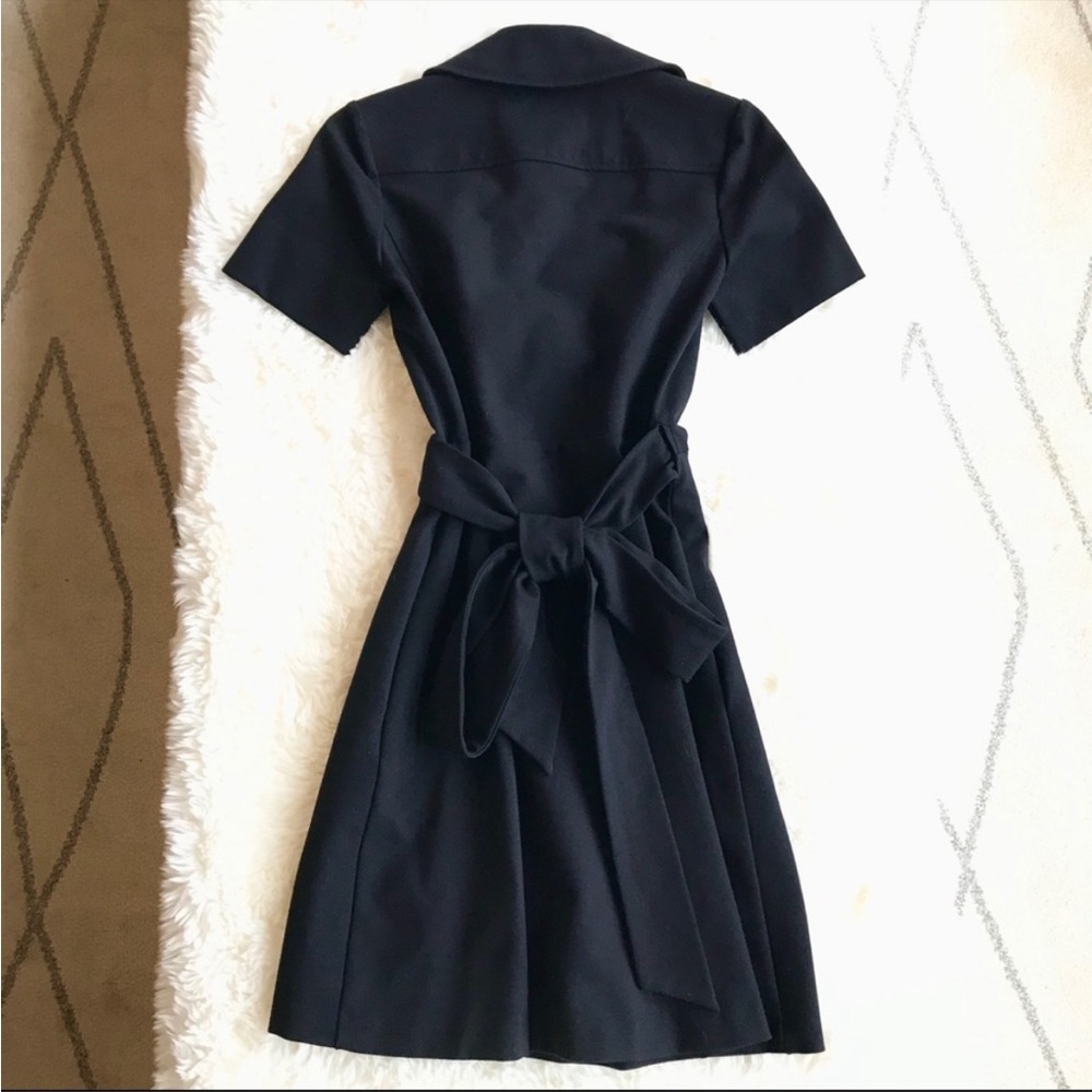 DIANE VON FURSTENBERG DVF Black Wrap Dress - Picture 2 of 7